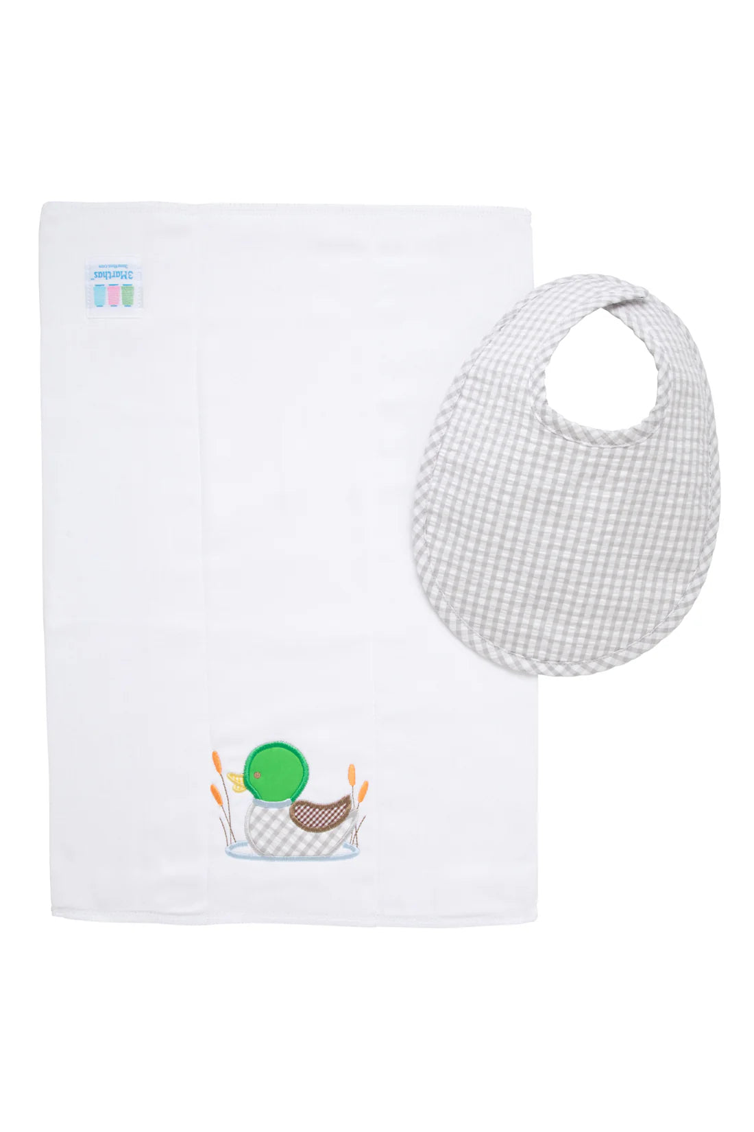Mallard Baby Boy Bib & Burp Set