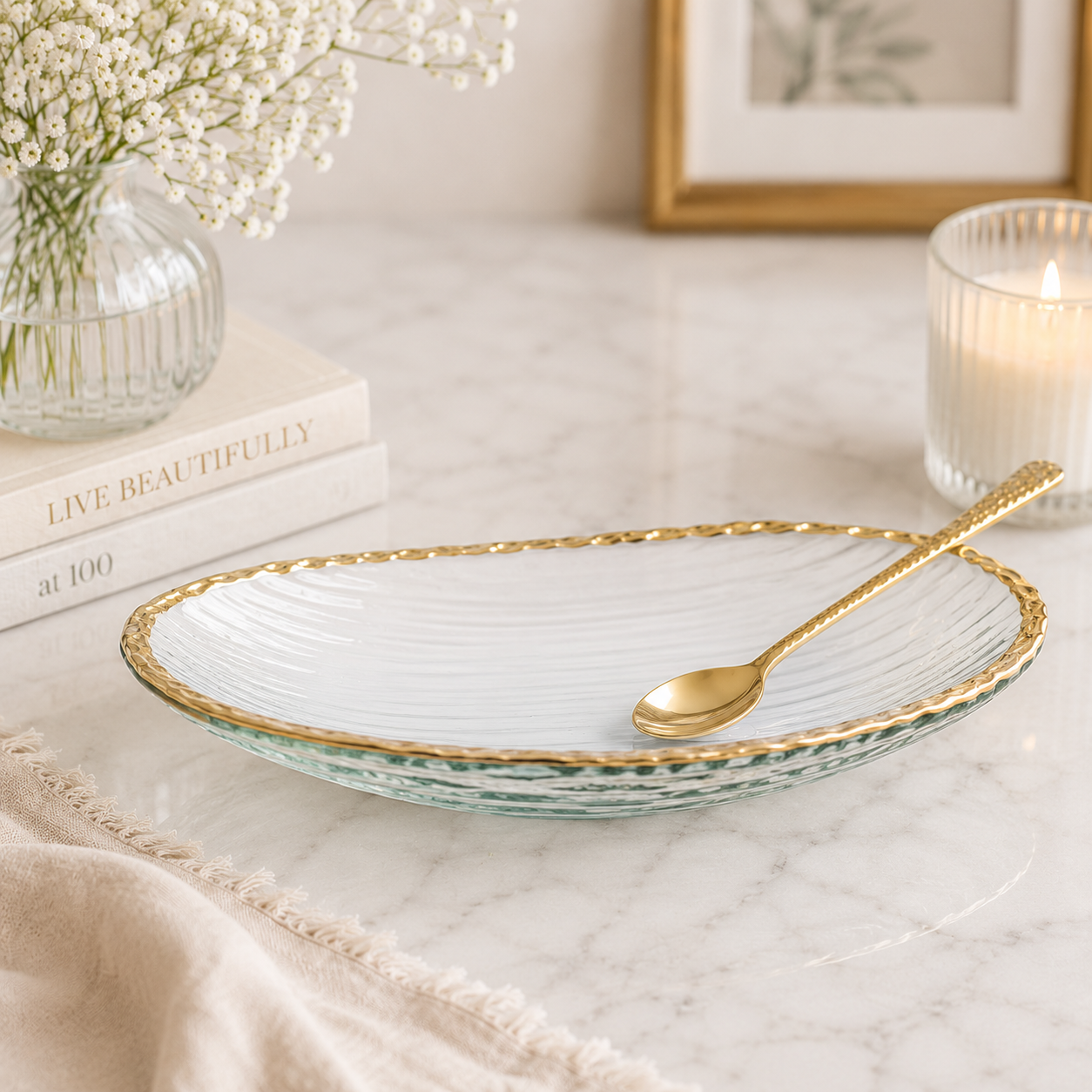 Mud Pie | Gold Edge Dip Bowl Set