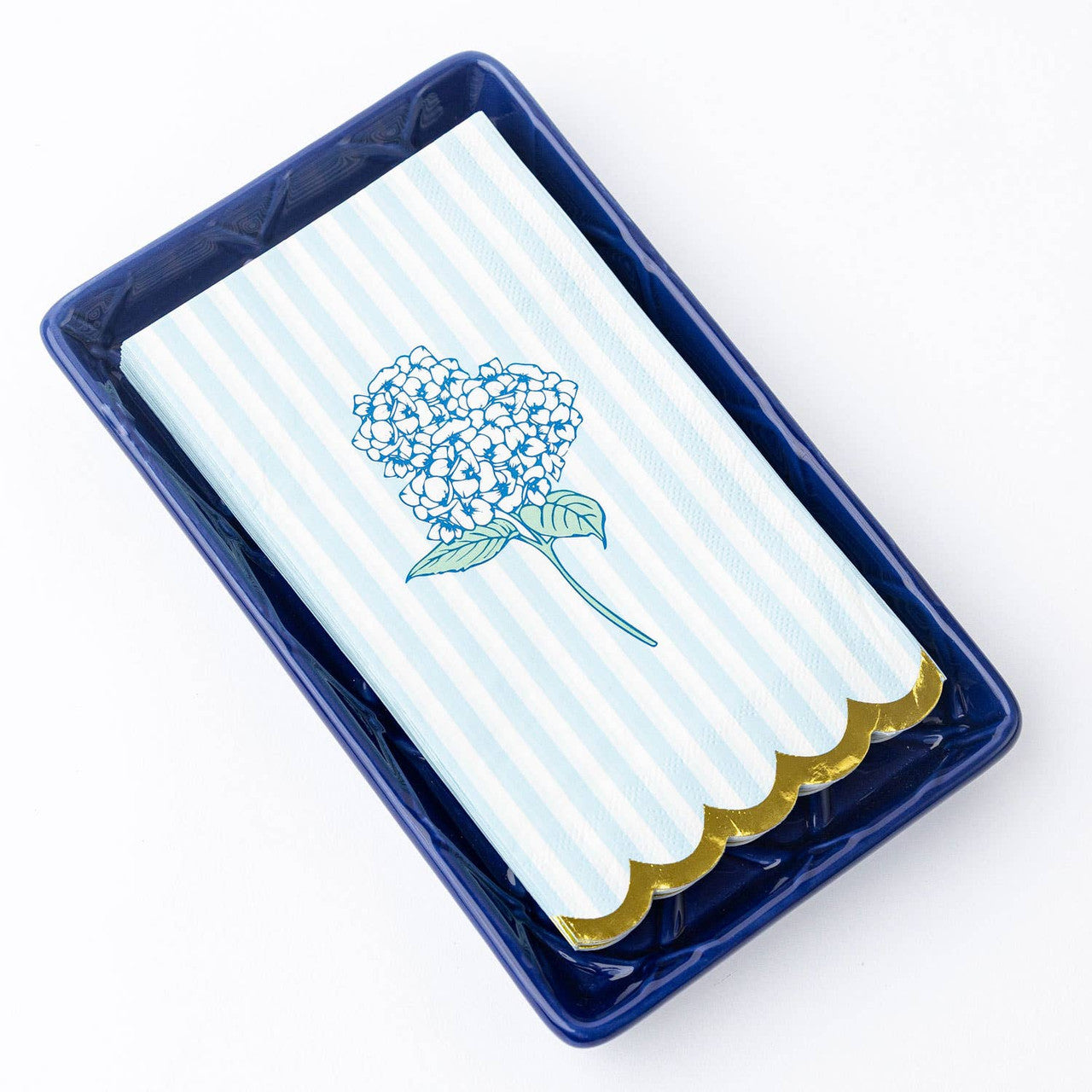 Navy Woven Guest Towel Tray