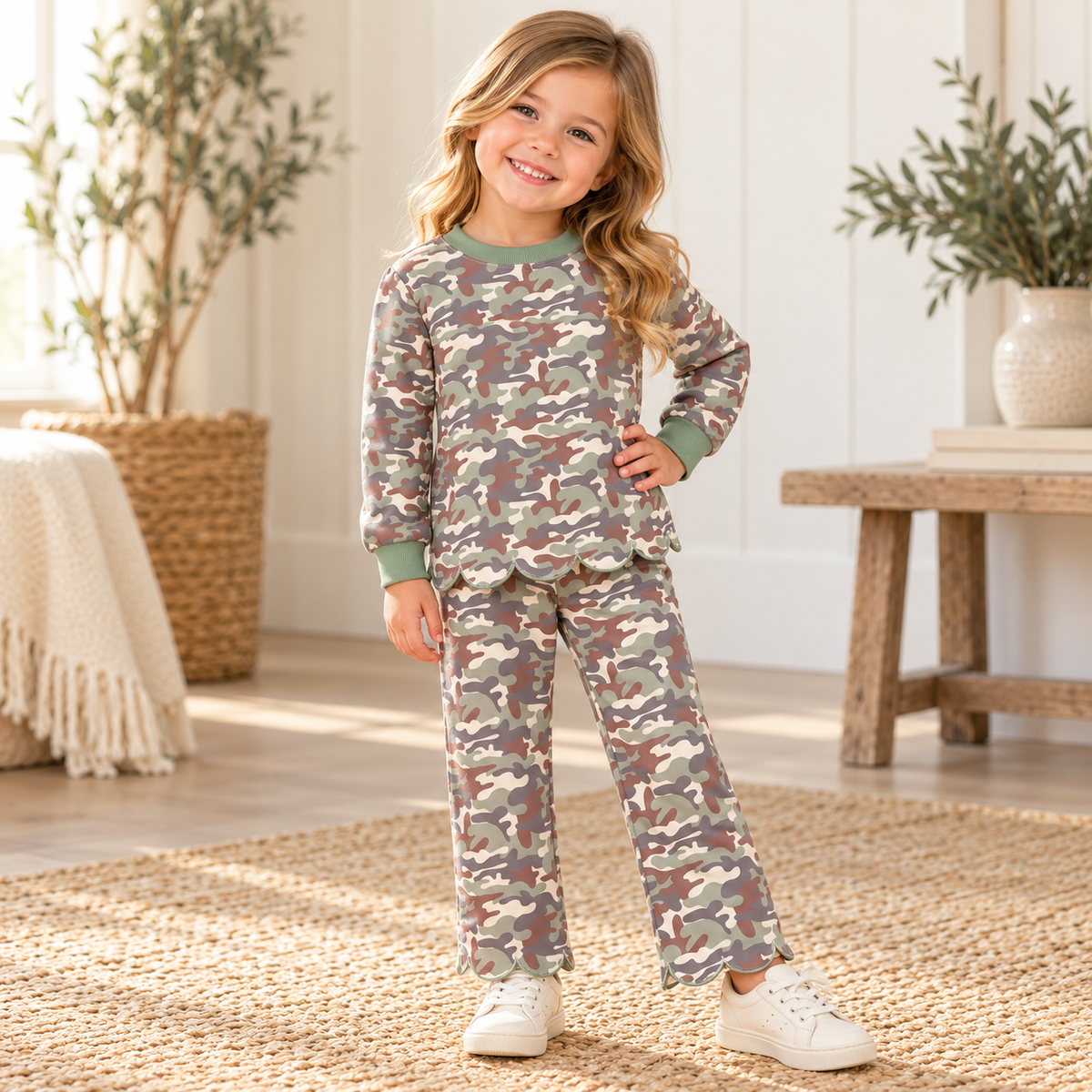 Scottie Scalloped Camo Set