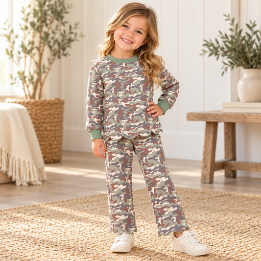 Scottie Scalloped Camo Set
