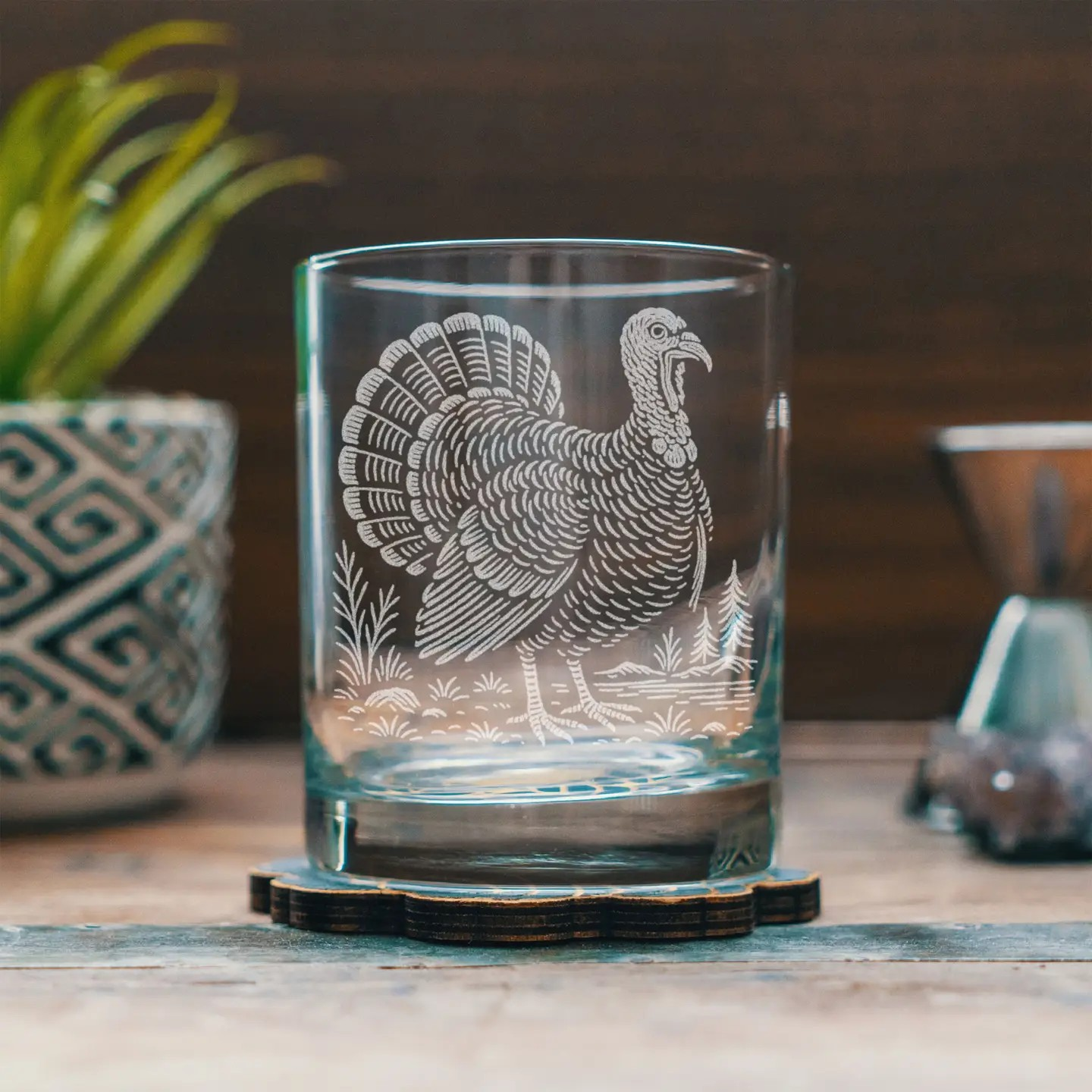 Turkey Drinking Glasses - Old Fashion - 12oz