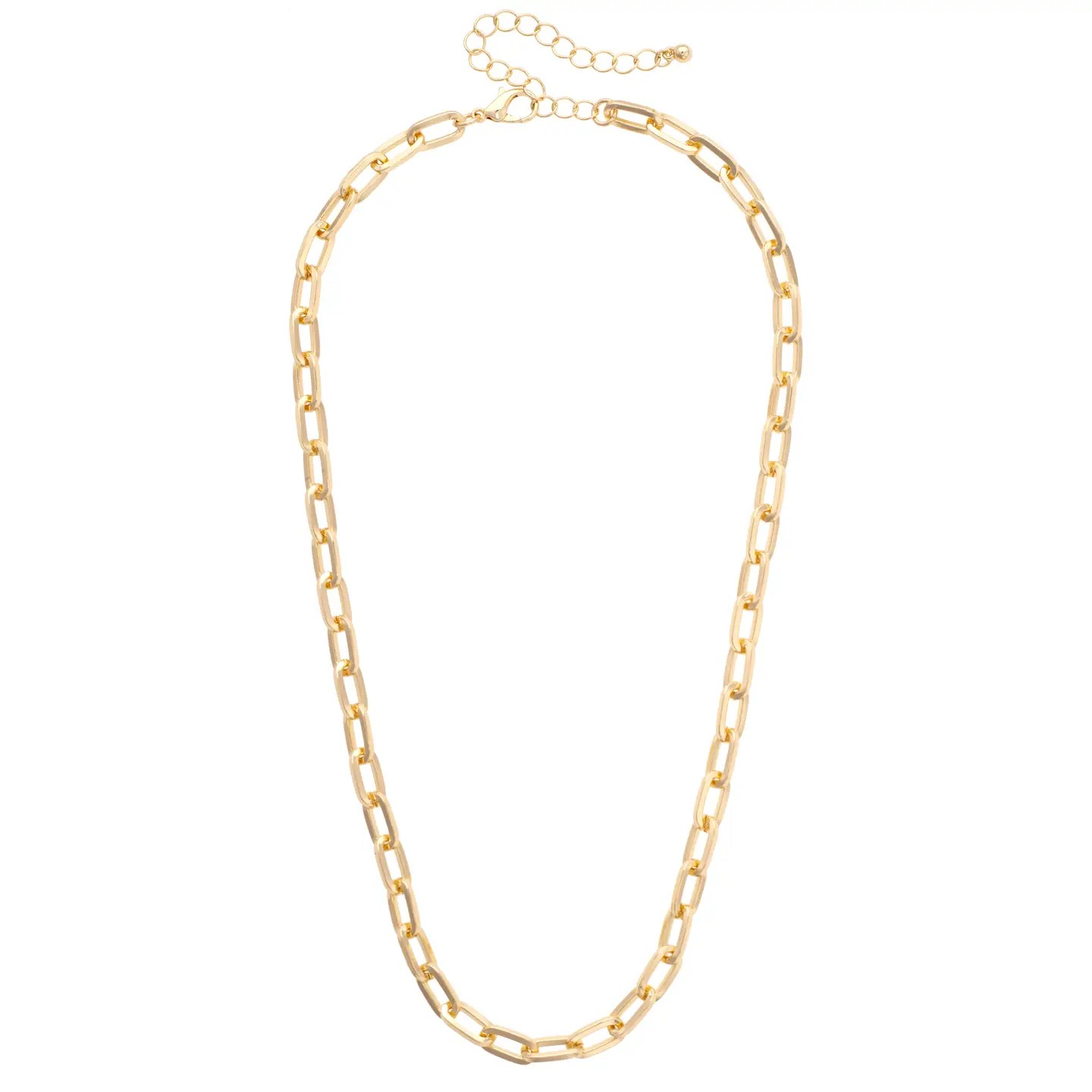Golden Links Paperclip Necklace