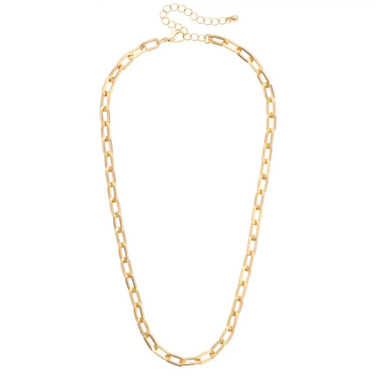 Golden Links Paperclip Necklace