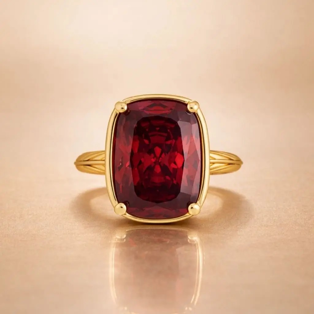 Garnet Cocktail Ring | Sz 7