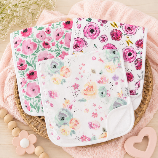3 Pack Burp Cloth | Bloom | Copper Pearl