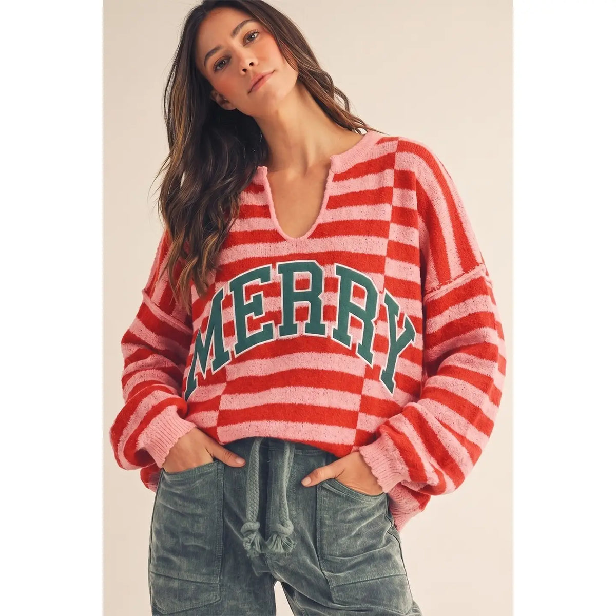 Merry Candy Cane Sweater