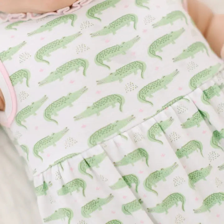 Bayou Gator | Pink Ruffle Bubble