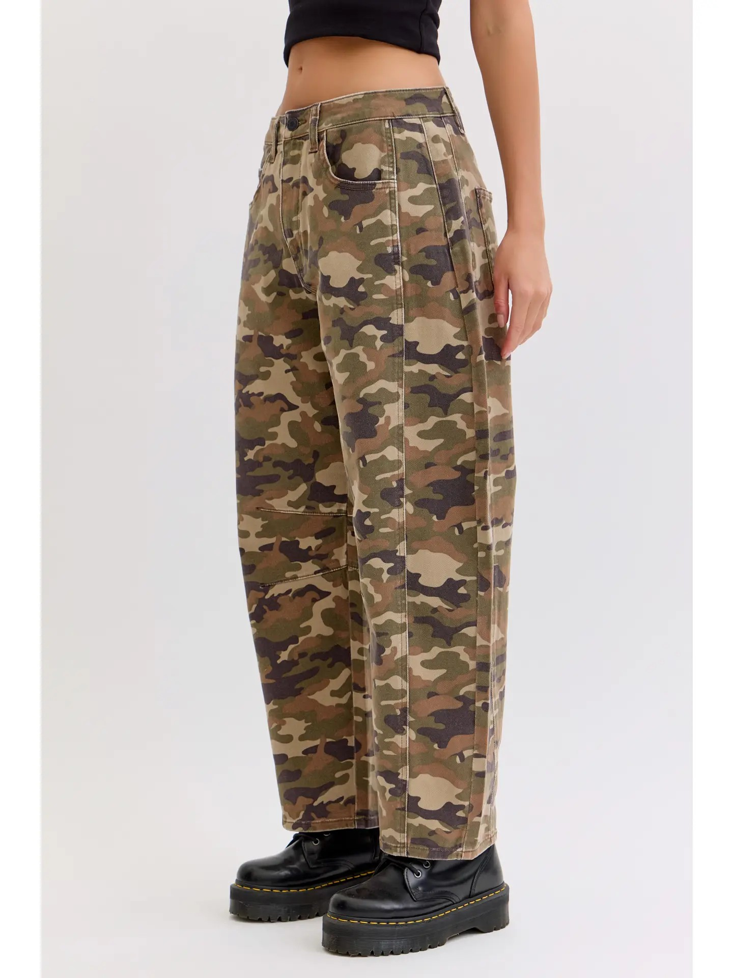 Camo Barrel Leg Pants | Cello