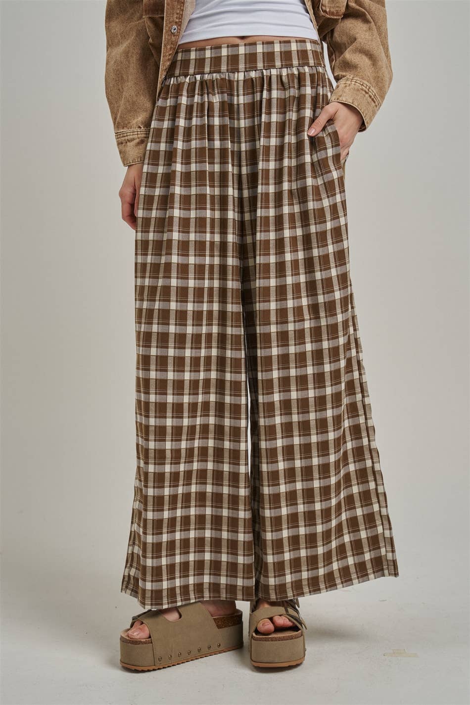 Plaid Checkered Boho  Pants