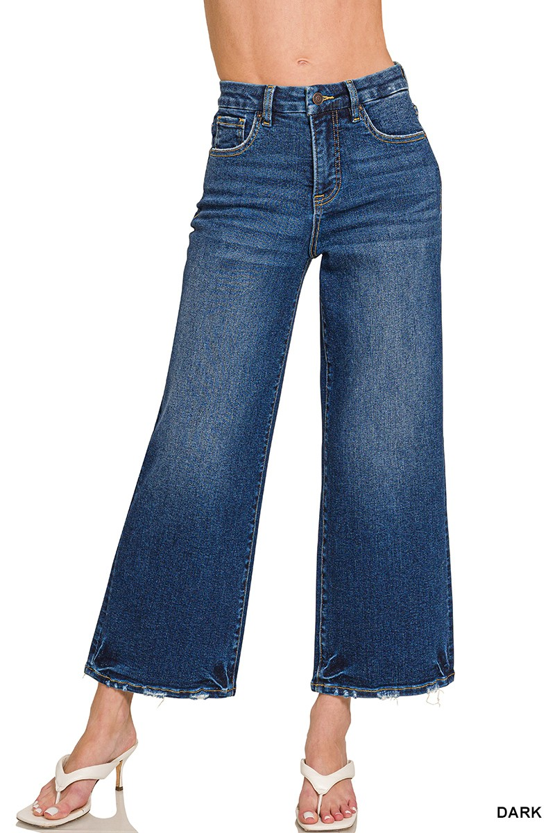 Everyday Wide-Leg Crop Jeans