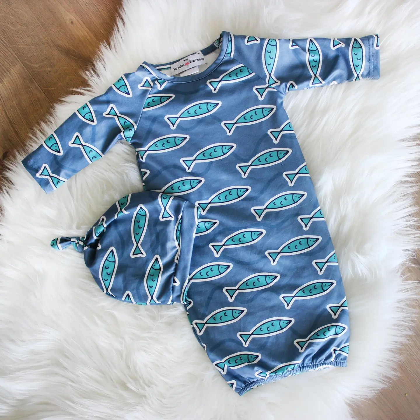 Under The Sea Newborn Baby Gown