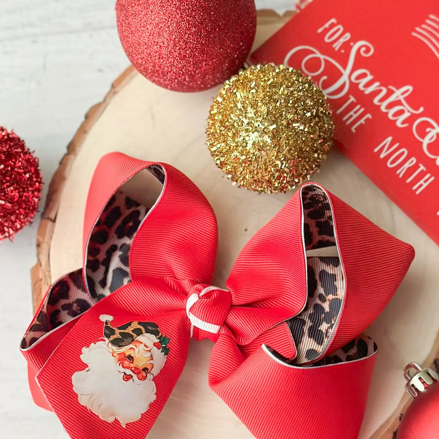 Wild About Santa Hair Bow