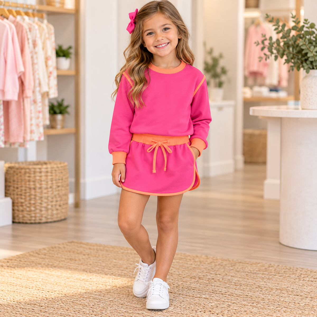 Josie Skort Set | Pink & Orange