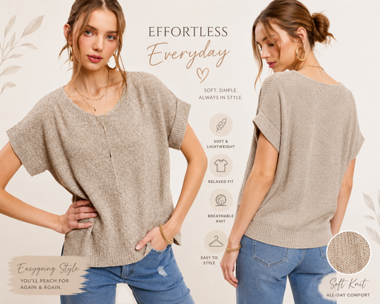 (Pre-Order) Everyday Ease Knit Sweater