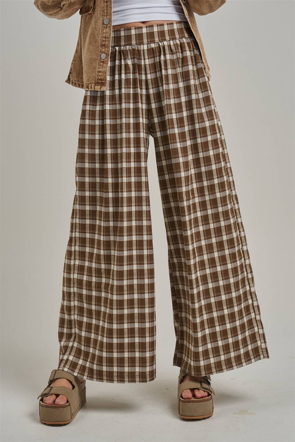 Plaid Checkered Boho  Pants