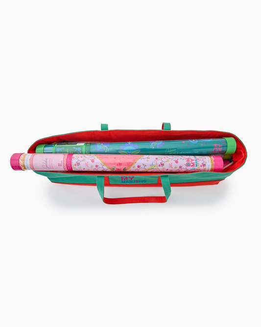 Teal Mat Mahjong Storage Bag