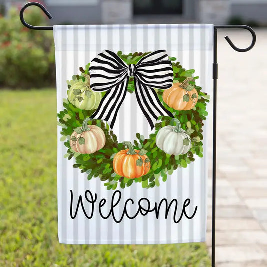 Fall Welcome Garden Wreath