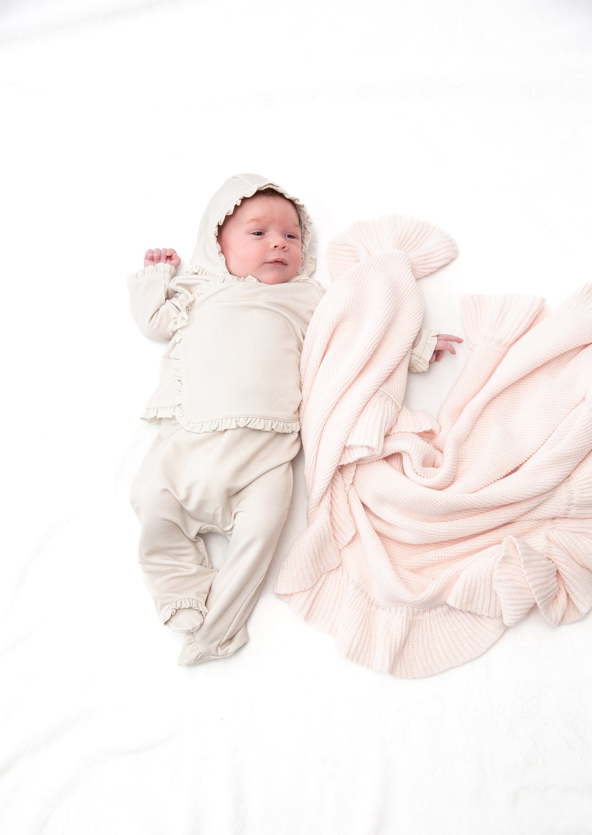 3pc Ruffle Bamboo Set | Cream | BeiBei