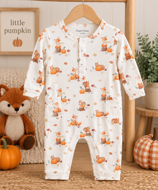 Woodland Pumpkin Romper