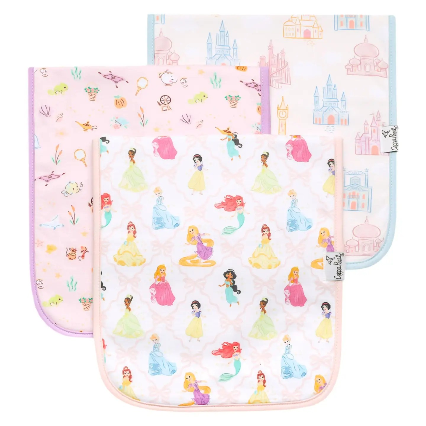 Disney Princess Premium Burp Cloths | Copper Pearl