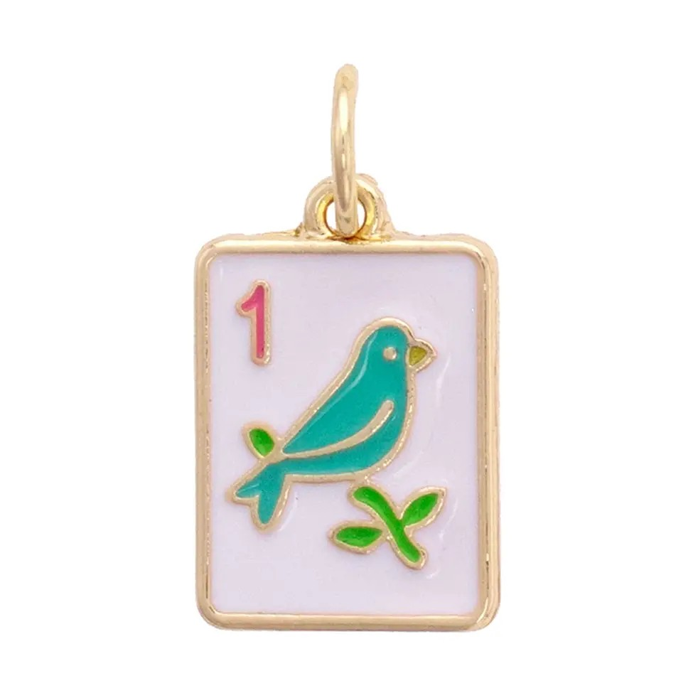 1 Bam Bird Mahjong Charm