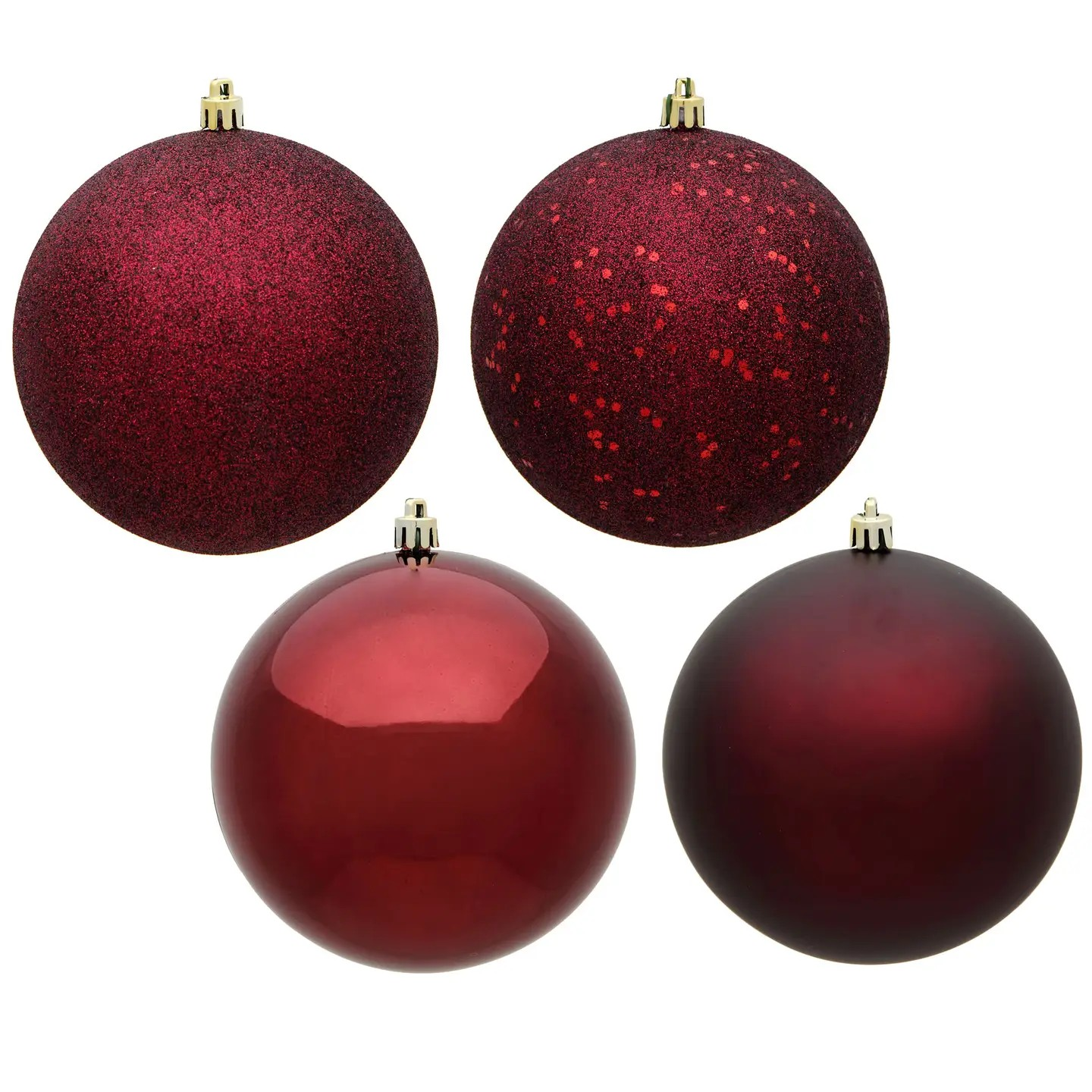 6" Burgandy Plastic Ball | Christmas Ornament