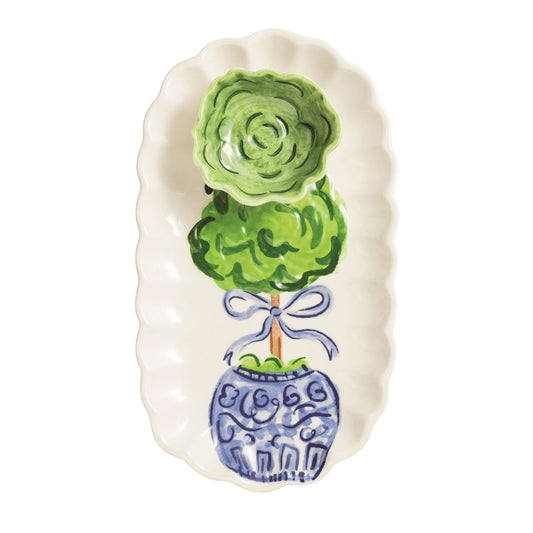 Topiary Tray and Tidbit Set