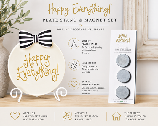 Happy Everything! Plate Stand & Magnet Set