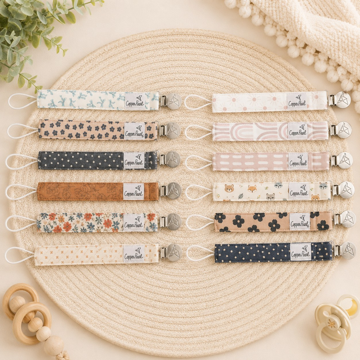 Binky Clips | 3 Pack | Copper Pearl