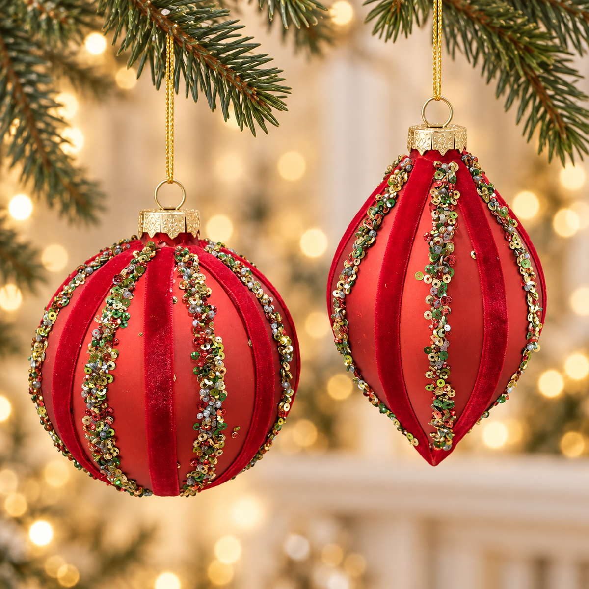 Velvet & Sequin Ornament