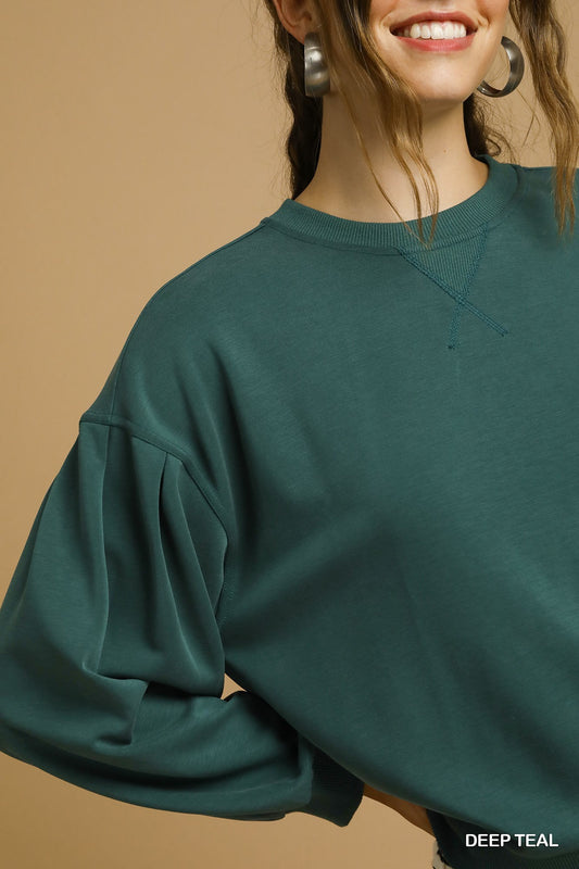 Cupro Crewneck Top