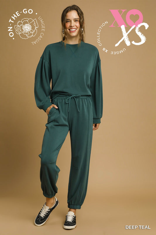 Cupro Drawstring Jogger Pants