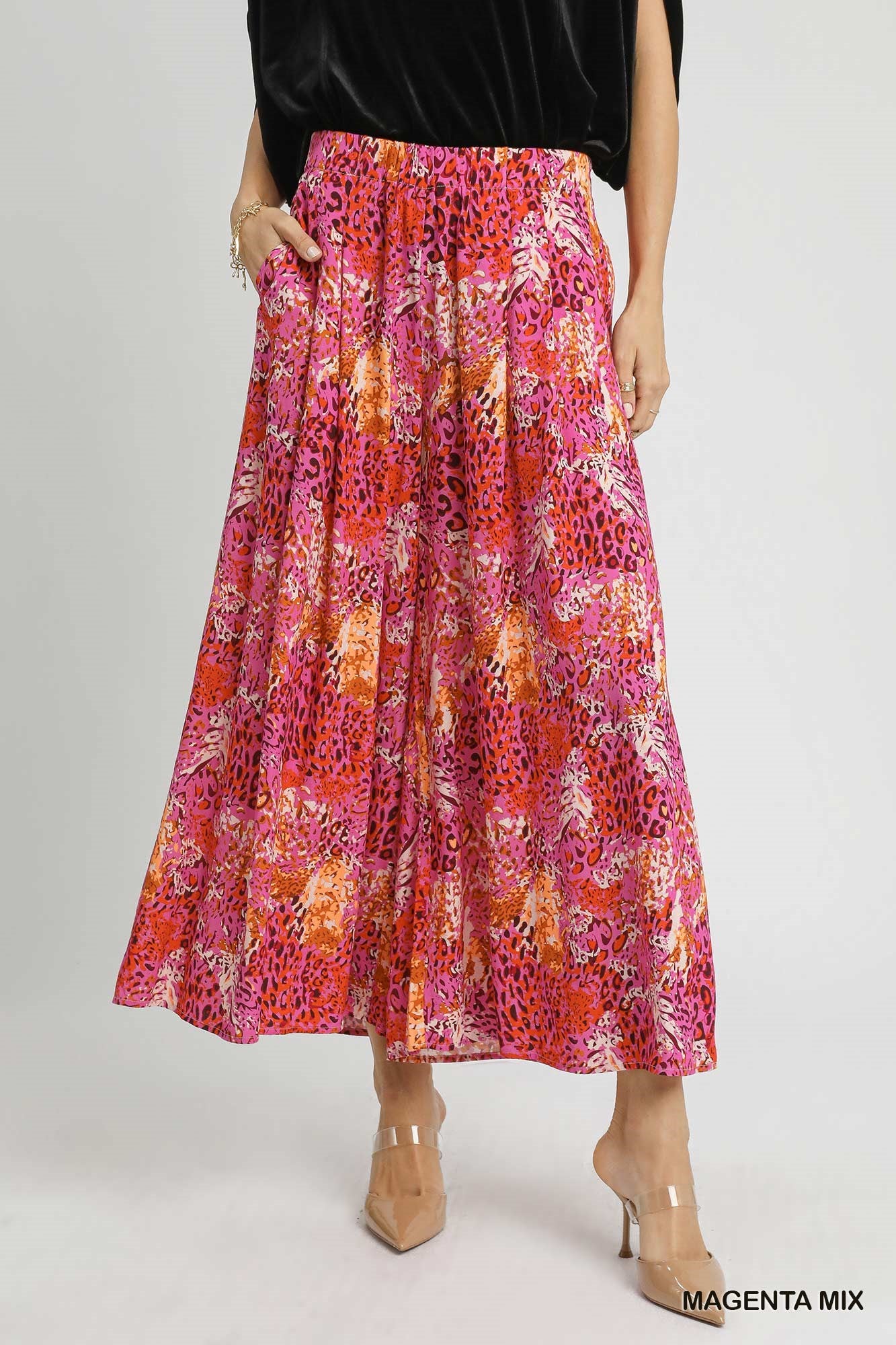 Magenta Leopard Pants