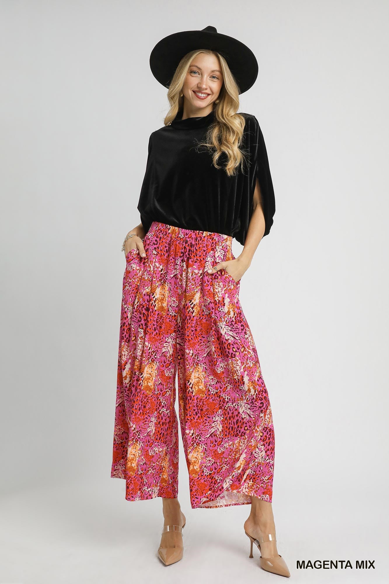 Magenta Leopard Pants