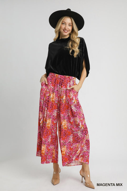 Magenta Leopard Pants