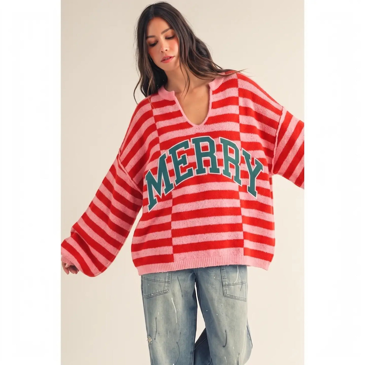 Merry Candy Cane Sweater