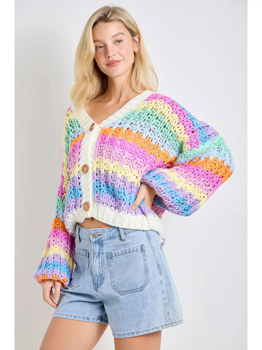 Rainbow Chunky Knit Sweater