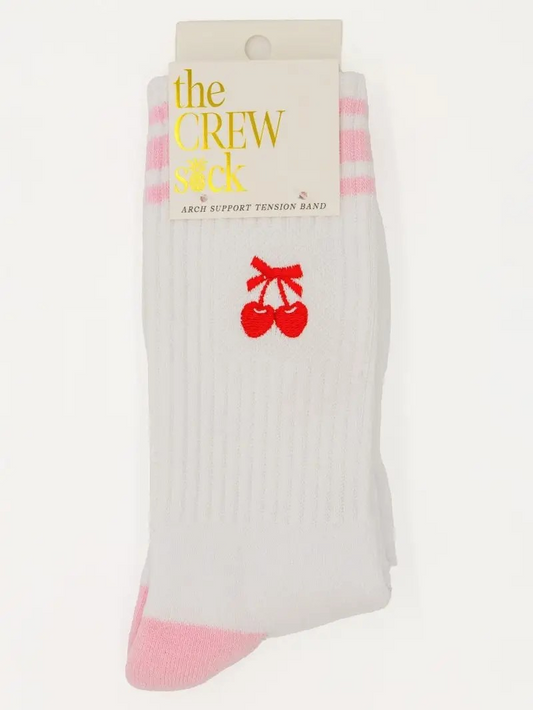 Oh So Cherry | Crew Socks