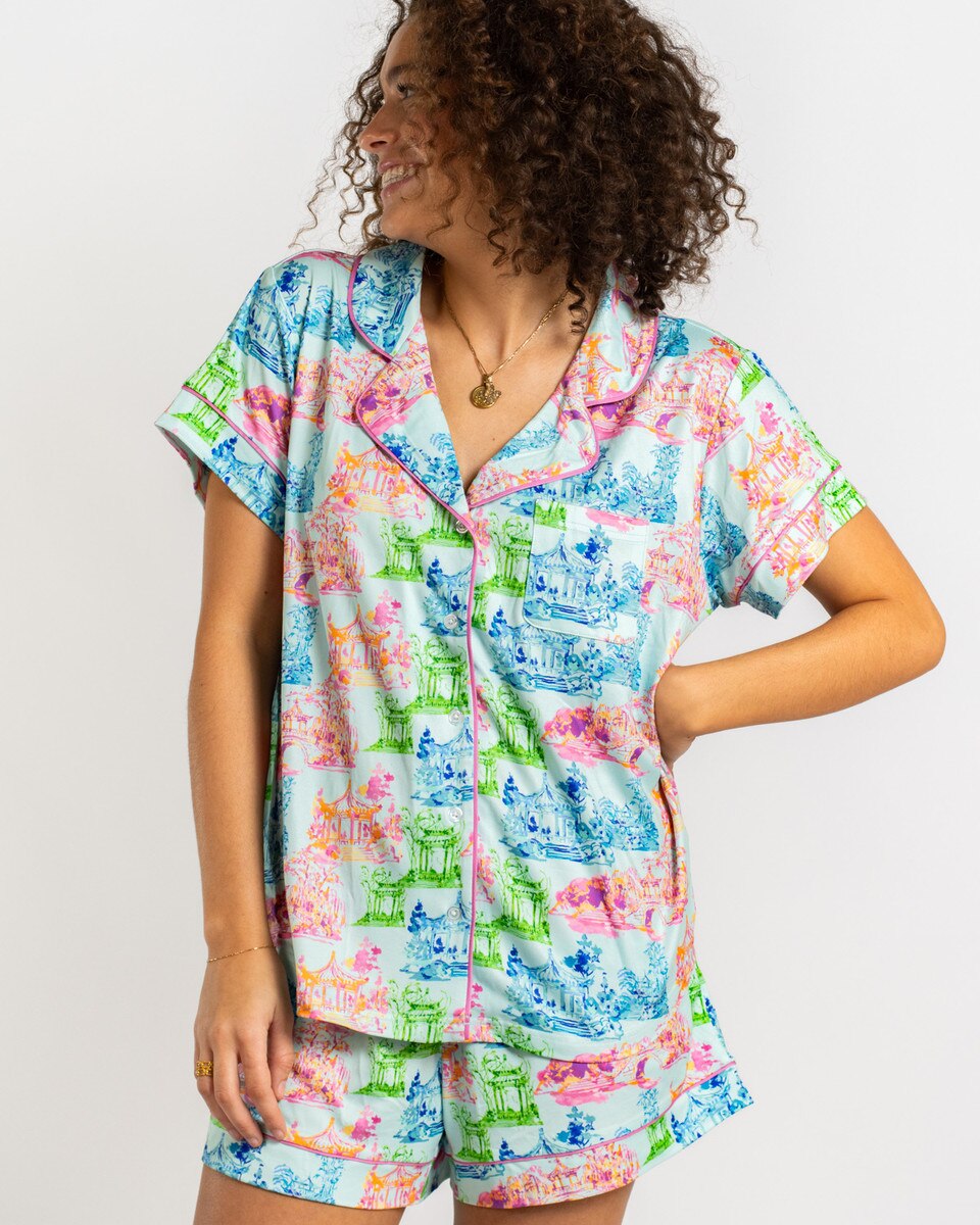 Maya Short Sleeve Button Up Sleep Set