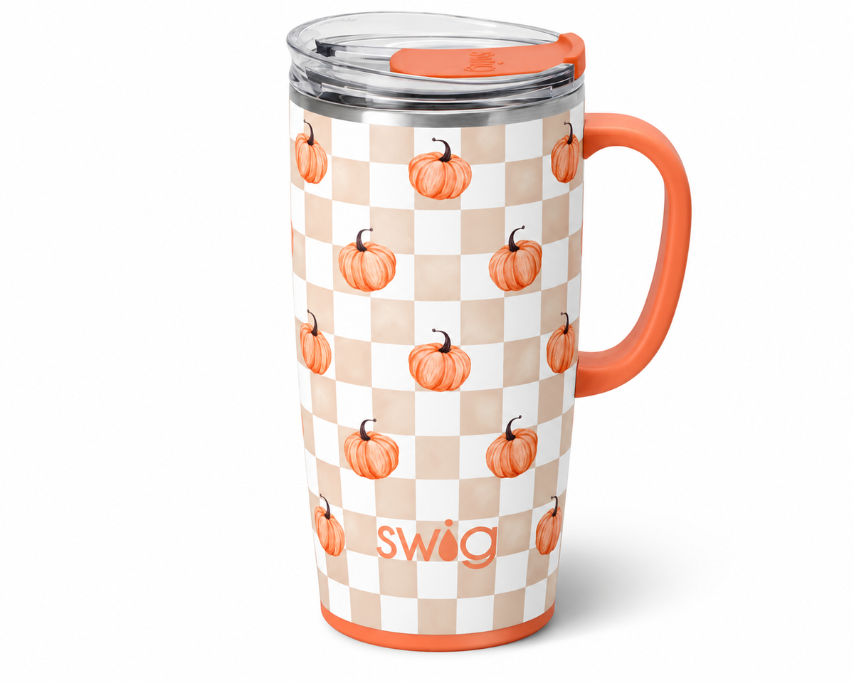 Pumpkin Check Travel Mug | 22oz