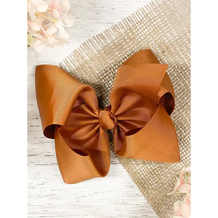 Copper Brown | Texas Size Hair Bow