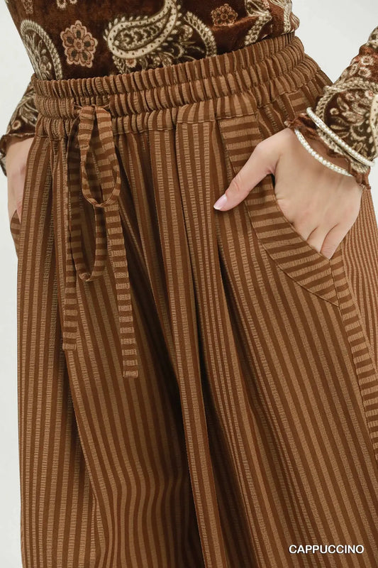 The Groovy Stripe Pants | Cappuccino