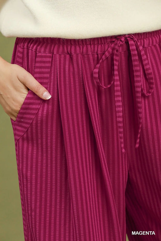 The Groovy Stripe Pants | Magenta