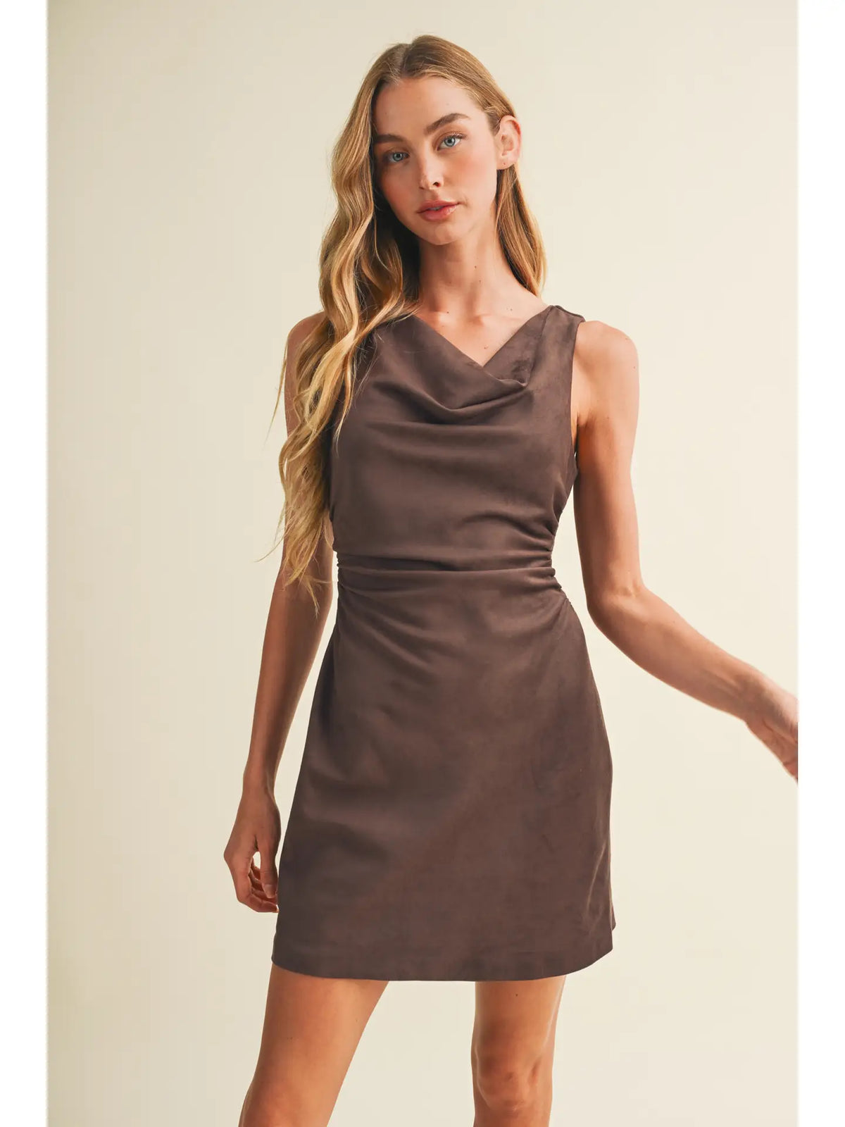Sloane Mocha Suede Mini Dress