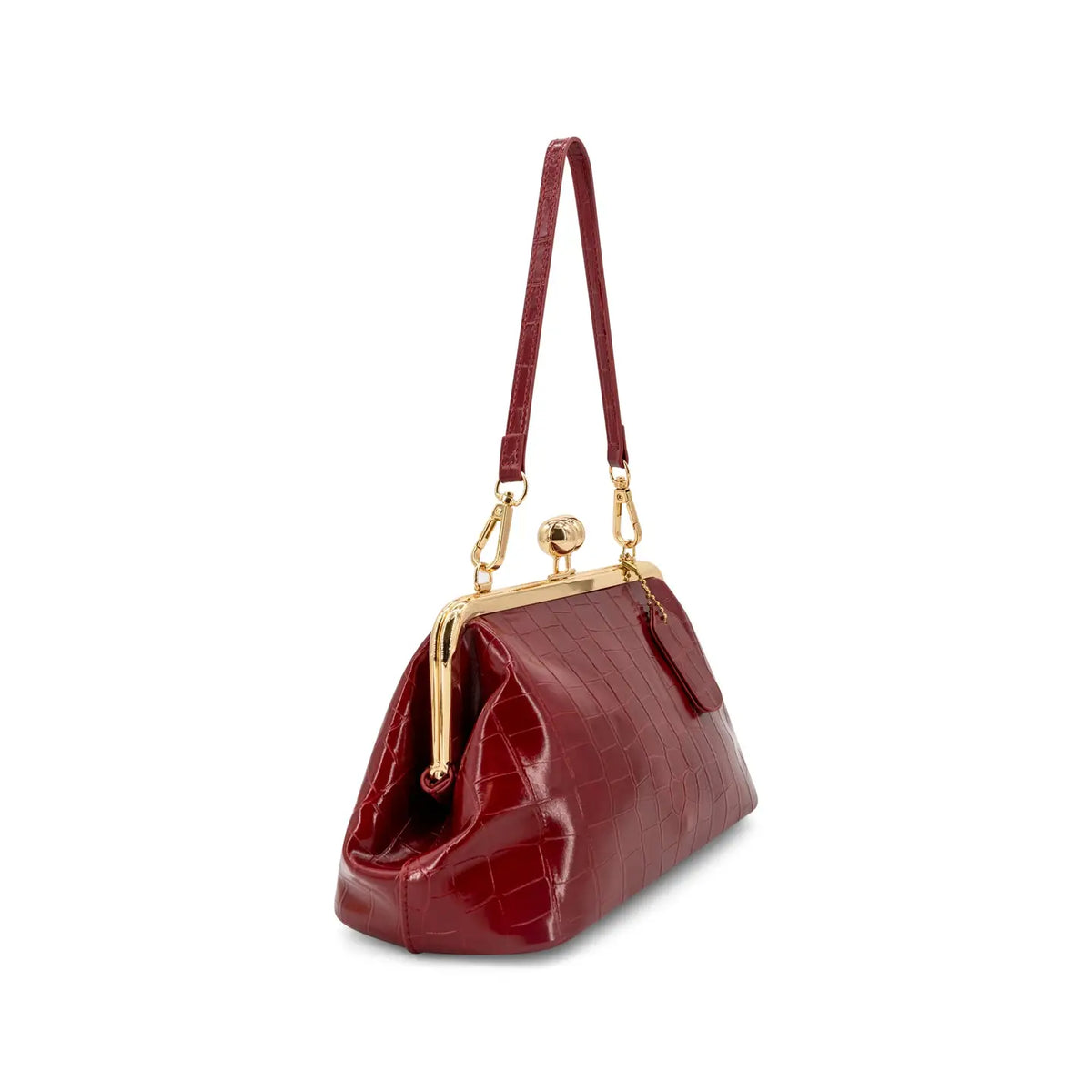 Celeste Croc Kisslock Clutch Bag