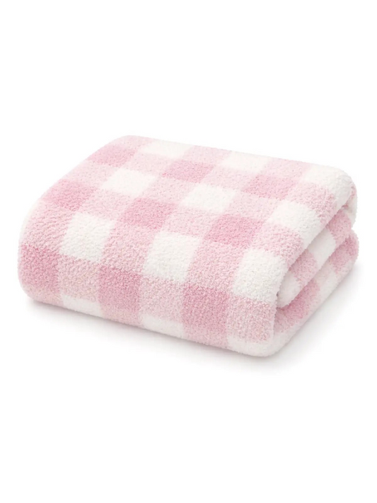 Bliss Gingham Blanket | Phufy | Petal Pink