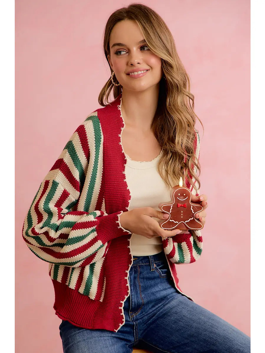 Scallop Christmas Cardigan