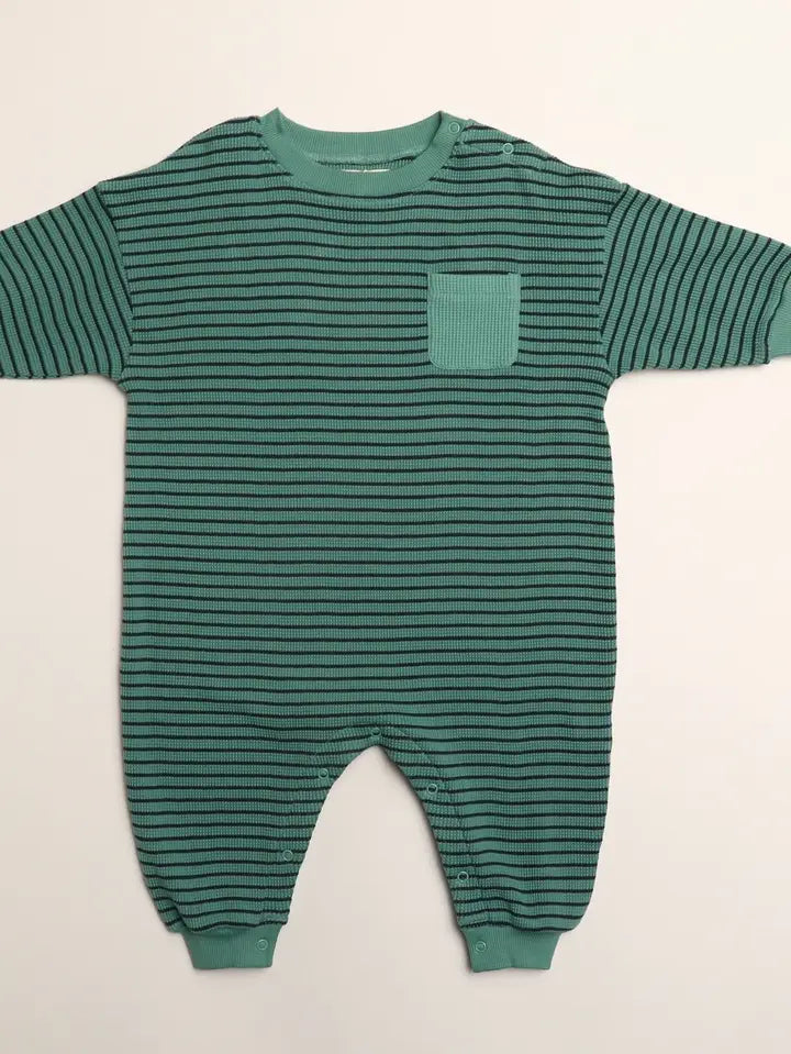 Sammy Romper | Green Stripe