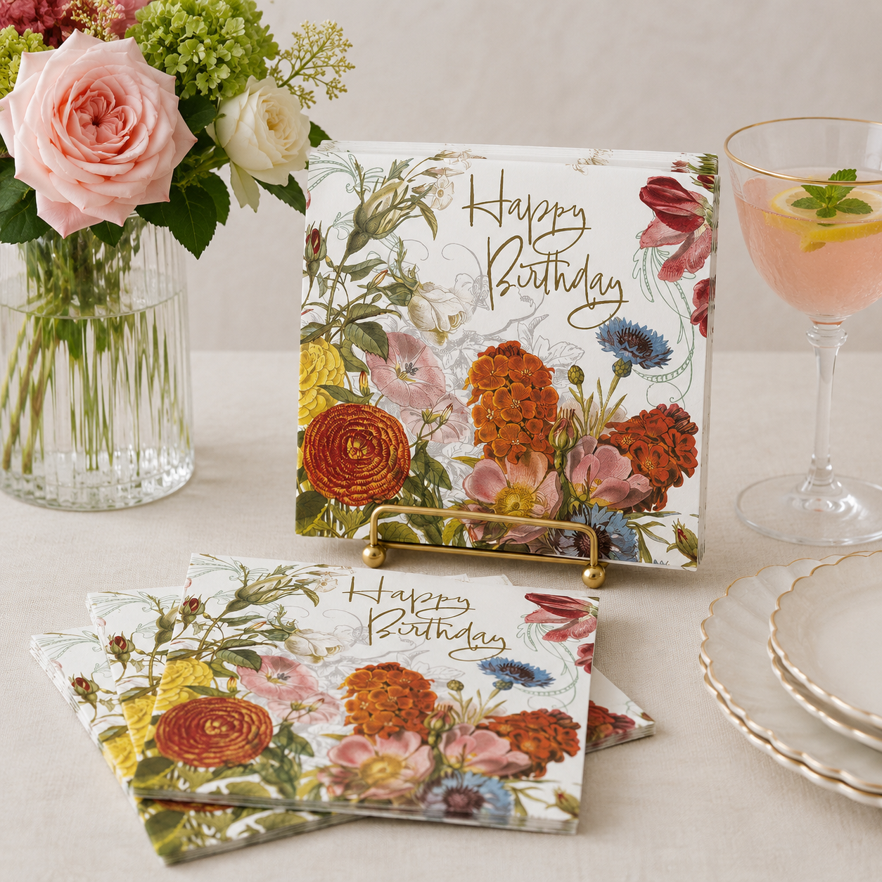 Happy Birthday Luncheon Napkins